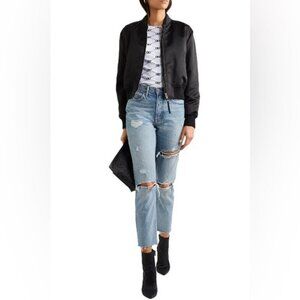 grlfrnd karolina jeans distressed in last dance size 25 medium wash cotton